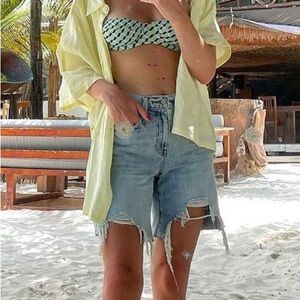 Pistola frayed hem denim shorts